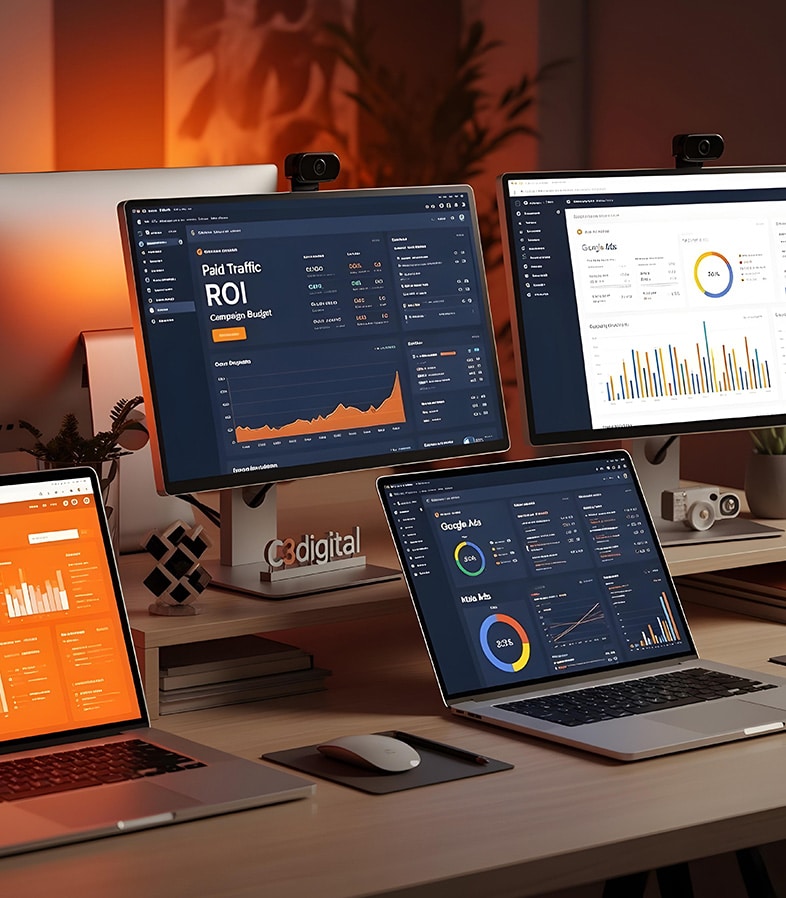 Gestão de tráfego pago e mídia de performance da C3Digital